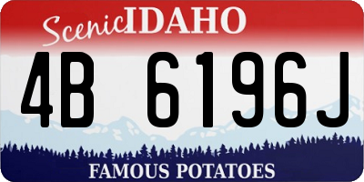 ID license plate 4B6196J