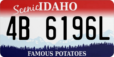 ID license plate 4B6196L