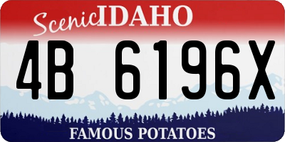 ID license plate 4B6196X
