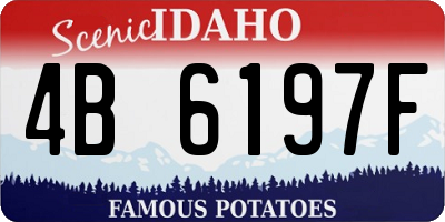 ID license plate 4B6197F