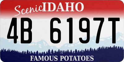 ID license plate 4B6197T