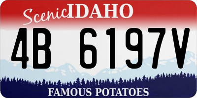 ID license plate 4B6197V
