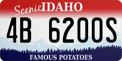 ID license plate 4B6200S