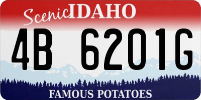 ID license plate 4B6201G
