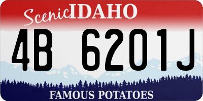 ID license plate 4B6201J
