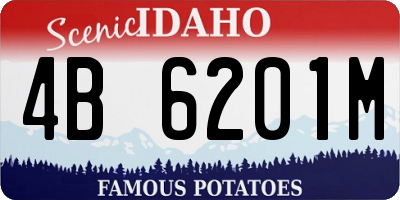 ID license plate 4B6201M