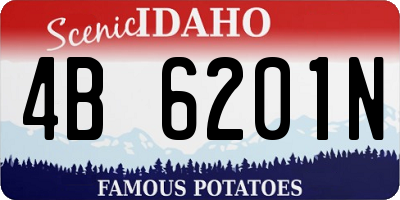 ID license plate 4B6201N