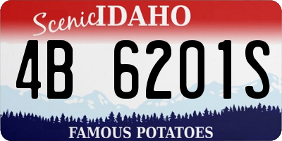 ID license plate 4B6201S