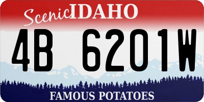 ID license plate 4B6201W