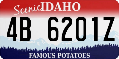 ID license plate 4B6201Z