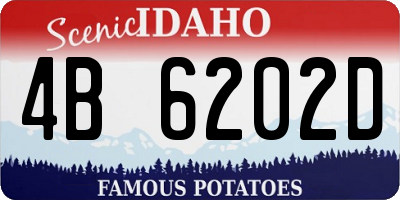 ID license plate 4B6202D