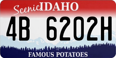 ID license plate 4B6202H