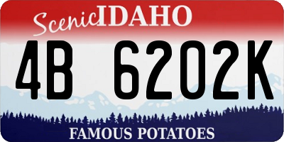ID license plate 4B6202K