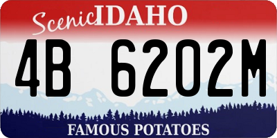 ID license plate 4B6202M
