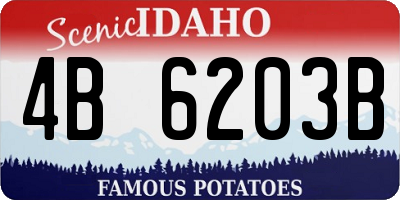ID license plate 4B6203B