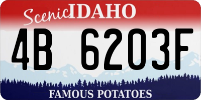 ID license plate 4B6203F