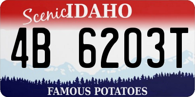 ID license plate 4B6203T
