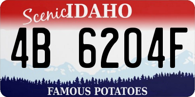 ID license plate 4B6204F