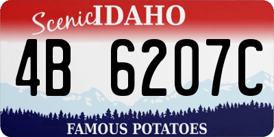 ID license plate 4B6207C