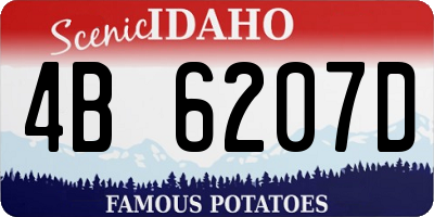 ID license plate 4B6207D