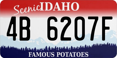 ID license plate 4B6207F