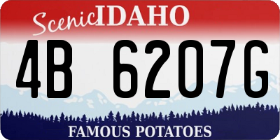 ID license plate 4B6207G