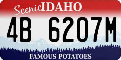 ID license plate 4B6207M