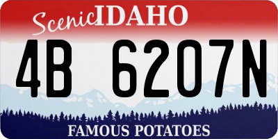 ID license plate 4B6207N