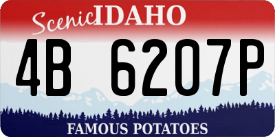 ID license plate 4B6207P