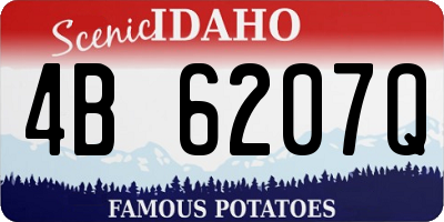ID license plate 4B6207Q