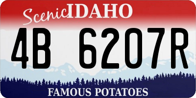 ID license plate 4B6207R