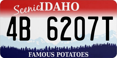 ID license plate 4B6207T