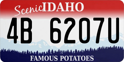 ID license plate 4B6207U
