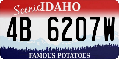 ID license plate 4B6207W