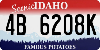 ID license plate 4B6208K