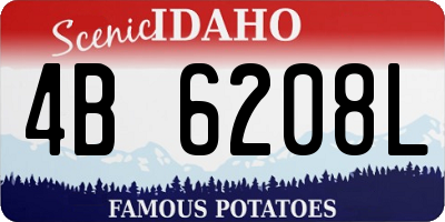 ID license plate 4B6208L