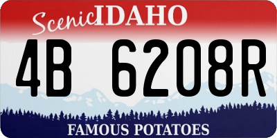 ID license plate 4B6208R