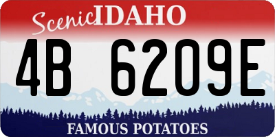 ID license plate 4B6209E