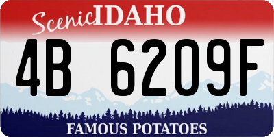 ID license plate 4B6209F