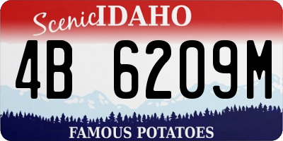 ID license plate 4B6209M