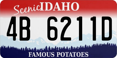 ID license plate 4B6211D