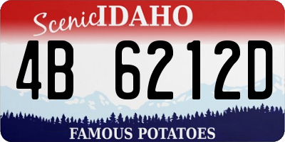 ID license plate 4B6212D