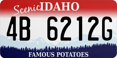 ID license plate 4B6212G