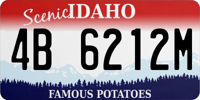 ID license plate 4B6212M