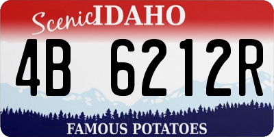 ID license plate 4B6212R