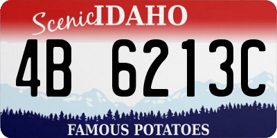 ID license plate 4B6213C