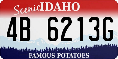 ID license plate 4B6213G