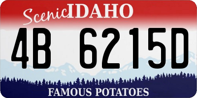 ID license plate 4B6215D