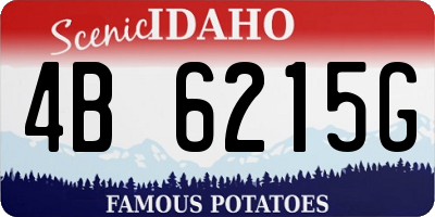 ID license plate 4B6215G