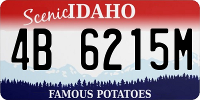 ID license plate 4B6215M